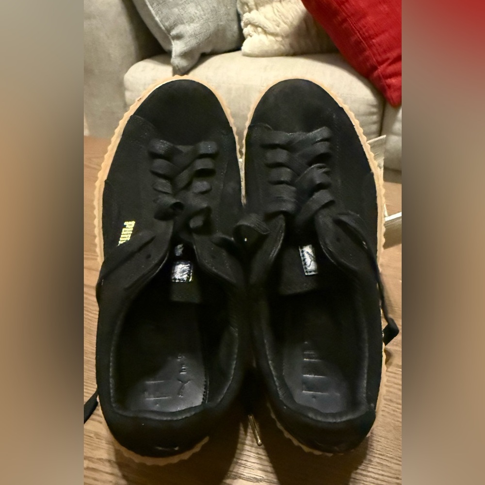 Puma X Fenty Black and Gold Sneakers